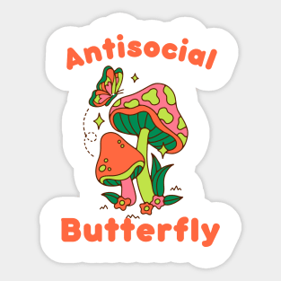 Antisocial butterfly Sticker